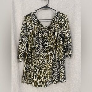 INC International Concepts Animal Print Blouse